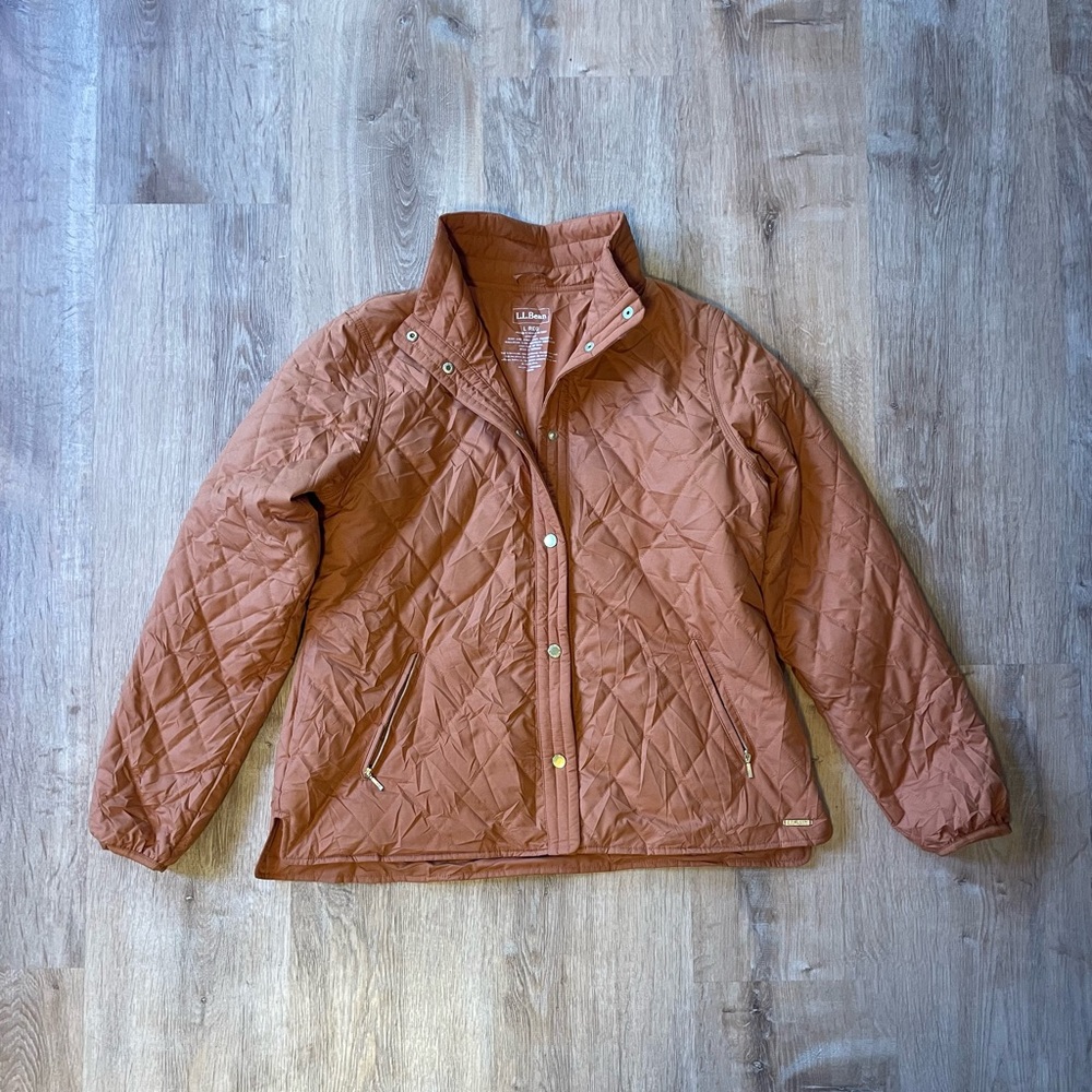 LL Bean Quilted Lightweight Jacket in Rust